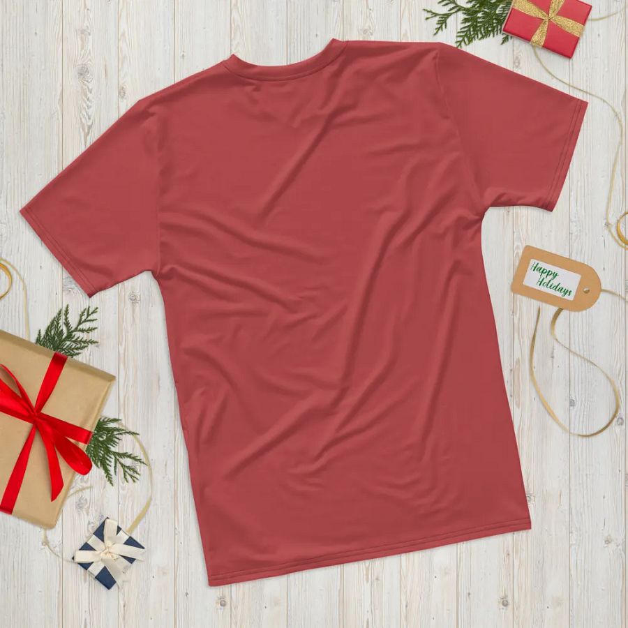 Plain Brick Red Soft Summer Men's Crewneck Polyester Heavyweight Premium T-Shirt by Treasure Pie product image (12)