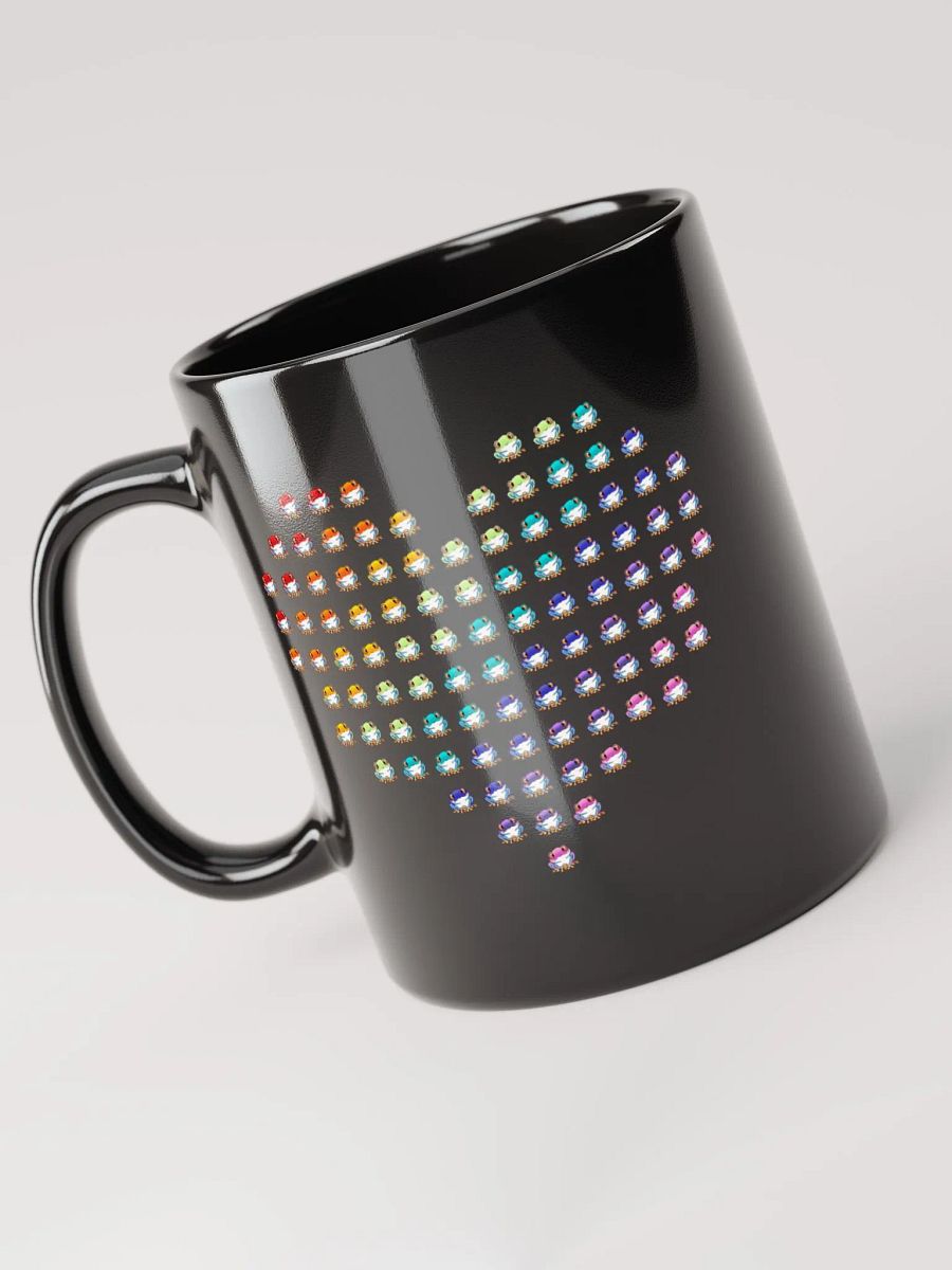 Rip the Frog Pride Heart Black Glossy Mug product image (5)