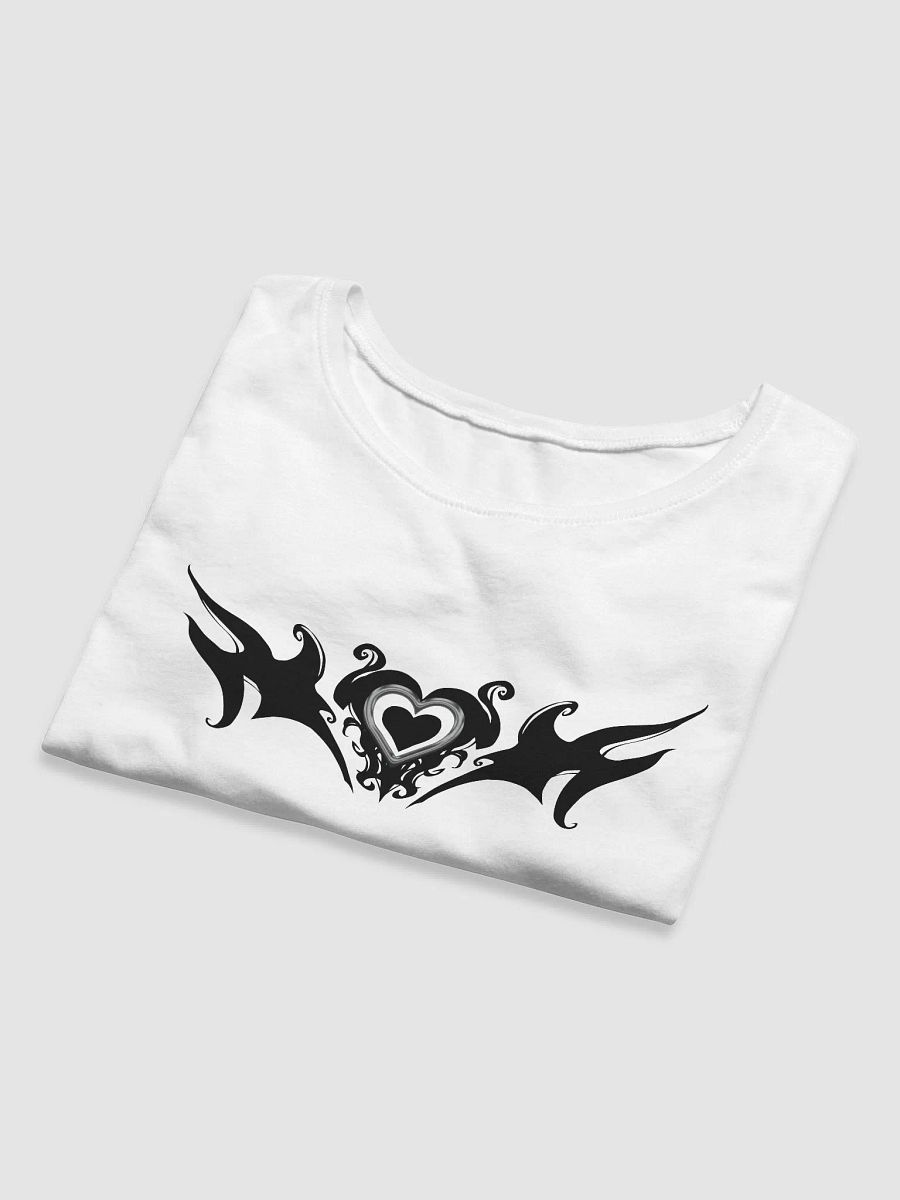[MATCHING] cyber heart - white baby tee 𓆩🖤𓆪 product image (8)