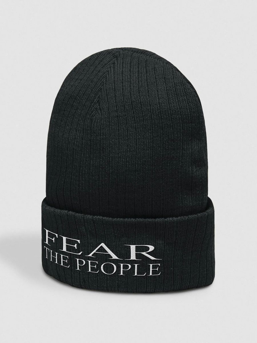 Fear The People - White - Atlantis Ribbed Knit Beanie product image (2)