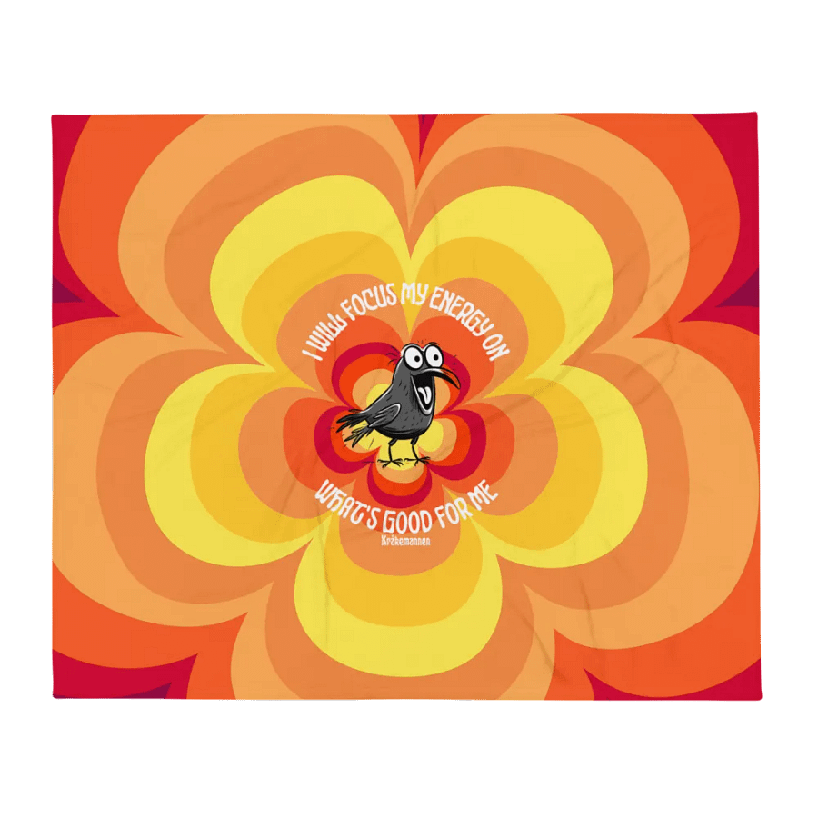 Throw Blanket 🧡 I will focus my energy on what's good for me (127 × 153 cm) product image (1)