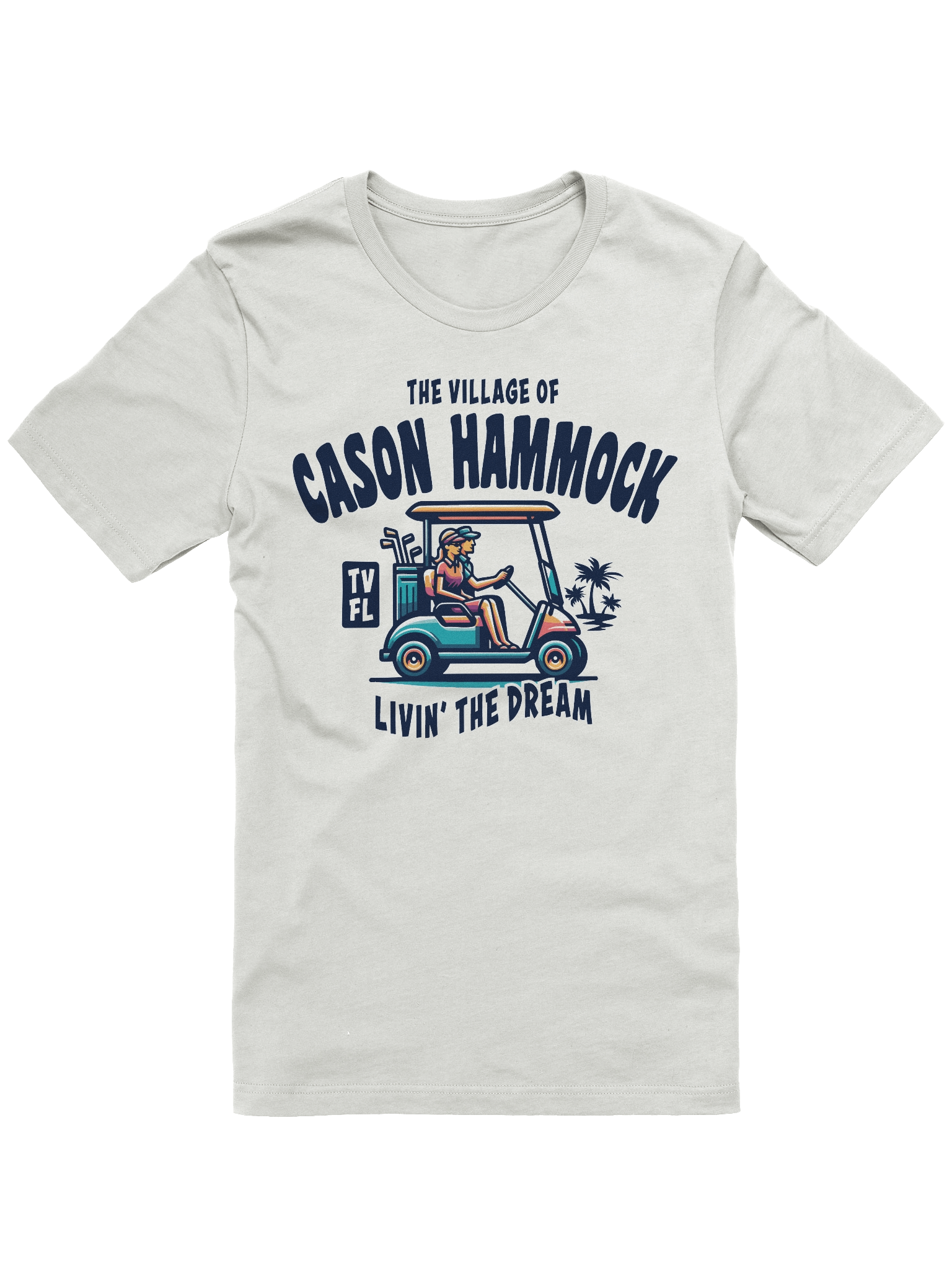 The Village of Cason Hammock TV FL Golf Cart Design T-Shirt product image (9)
