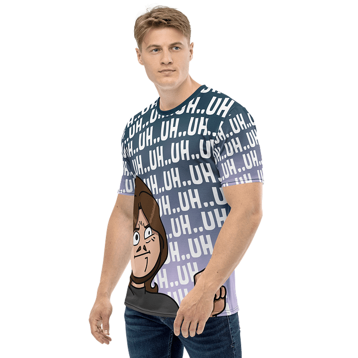 Uh..Uh..Uh All Over Print T-Shirt | Blue & Pink product image (2)