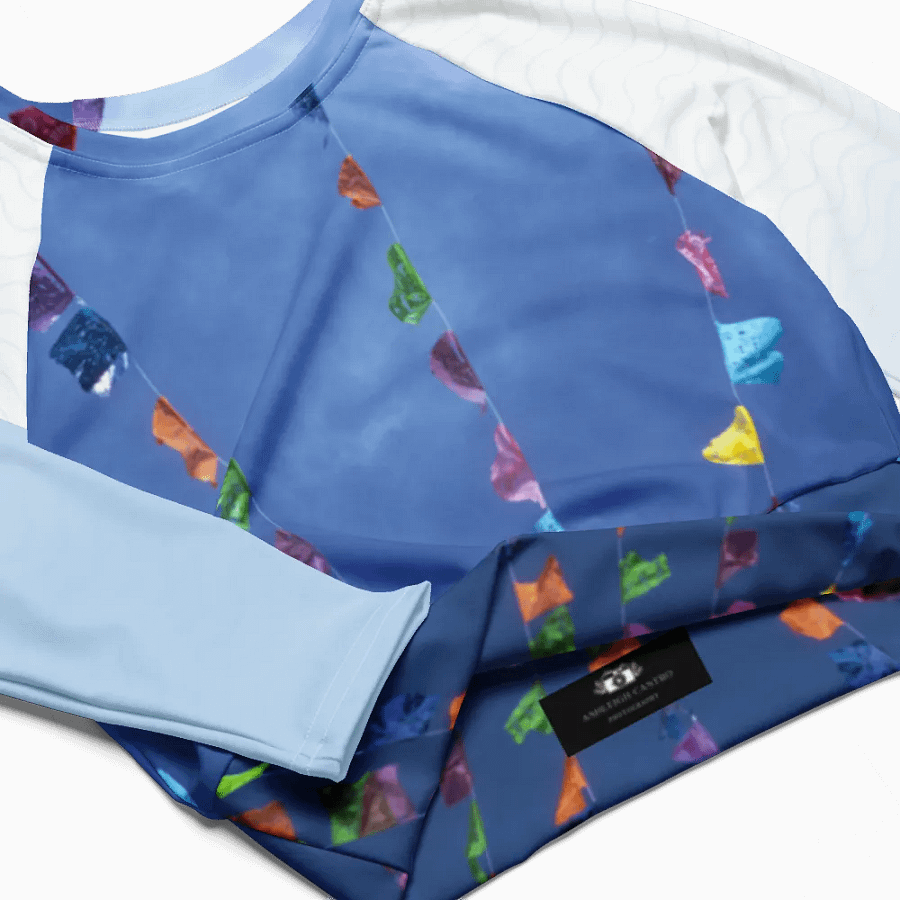 Papel Picado Long Sleeved Jersey Crop Top product image (4)
