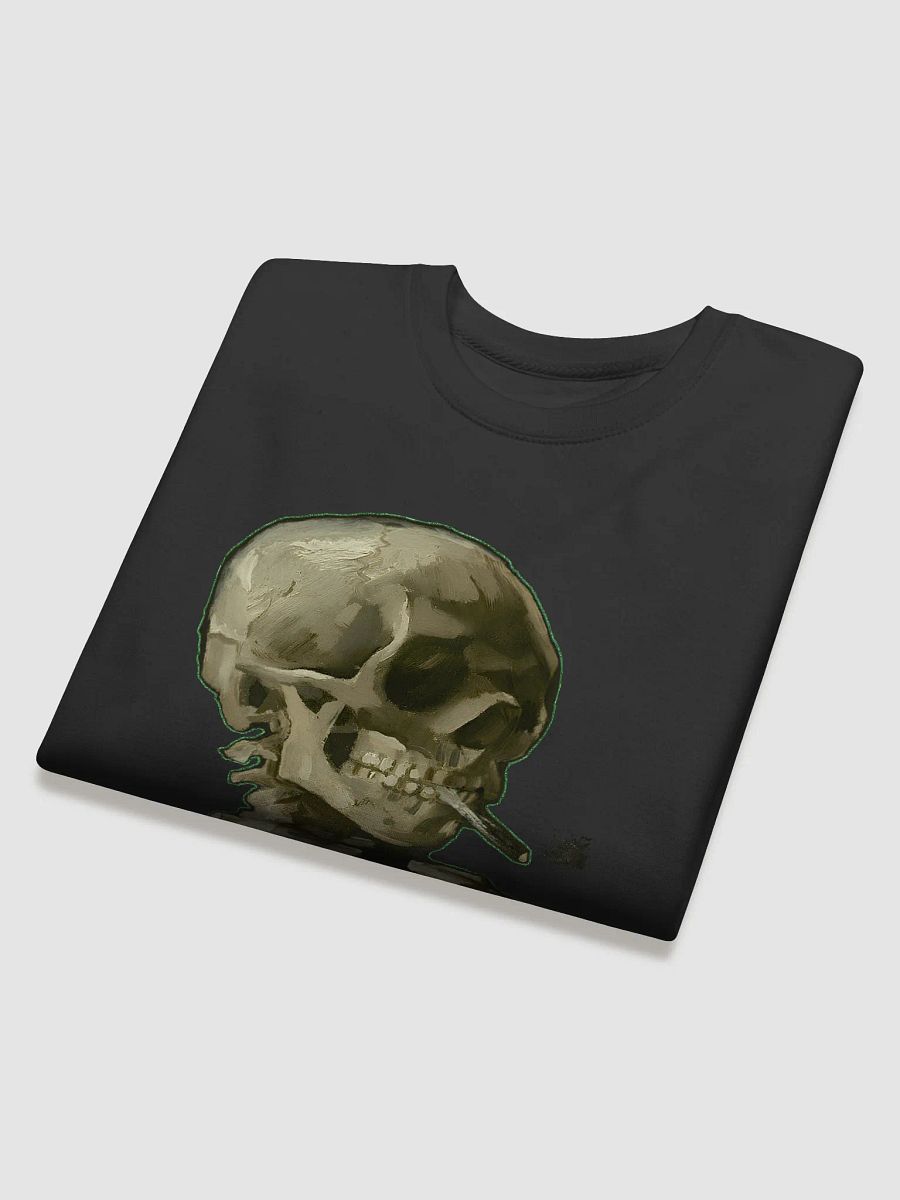 Vintage Retro Van Gogh Skeleton Smoking Classic Sweatshirt product image (4)