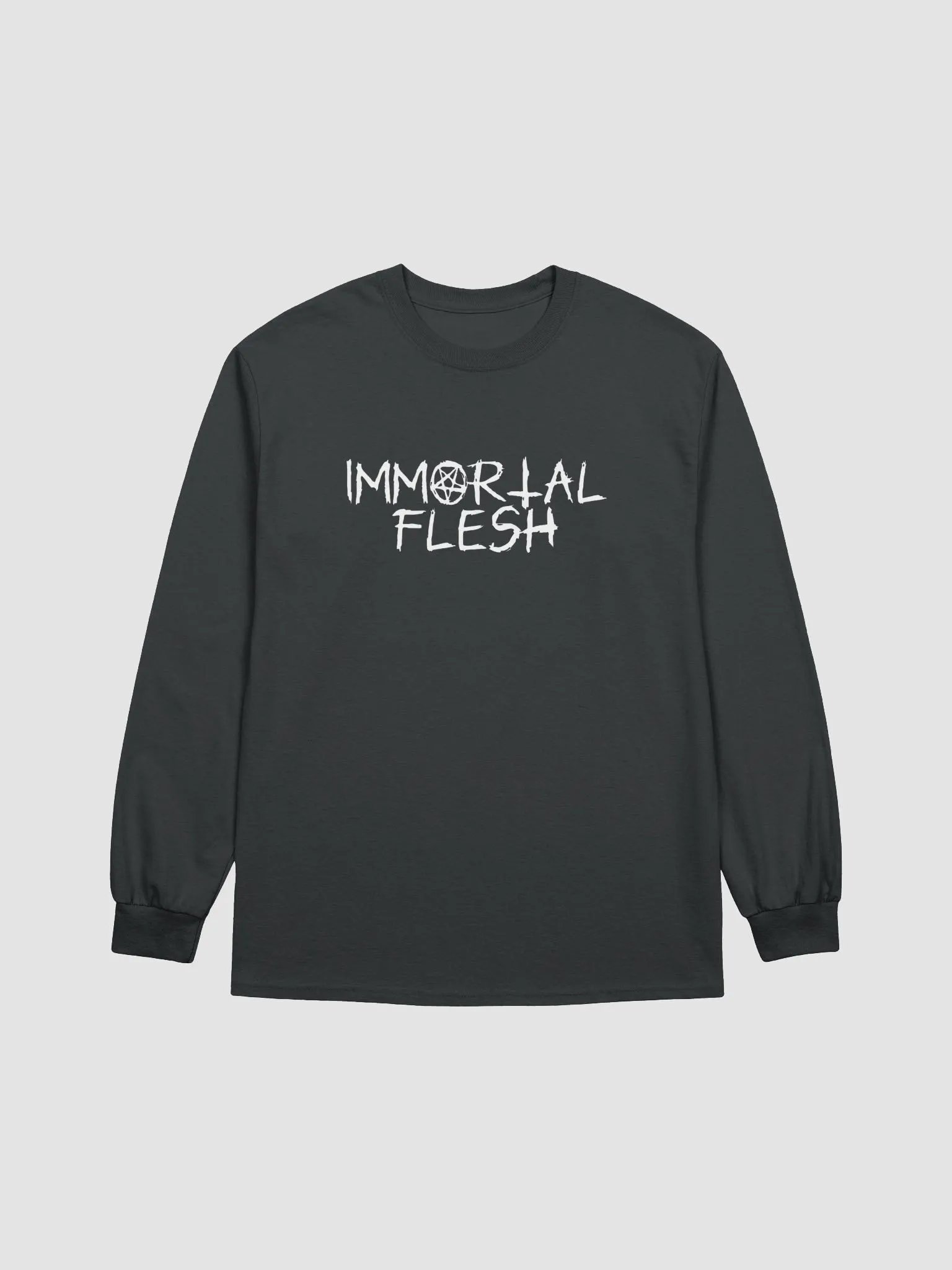 Immortal Flesh L/S Shirt Front Print White product image (1)