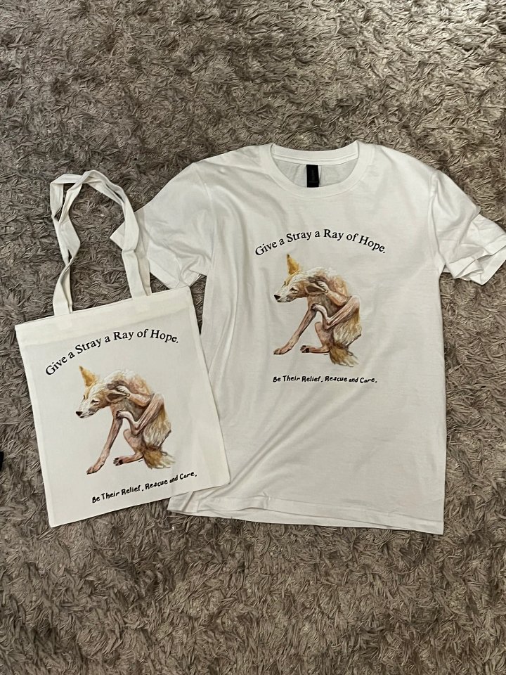 Give a Stray a Ray of Hope: Tote bag & Shirt for a Cause product image (1)
