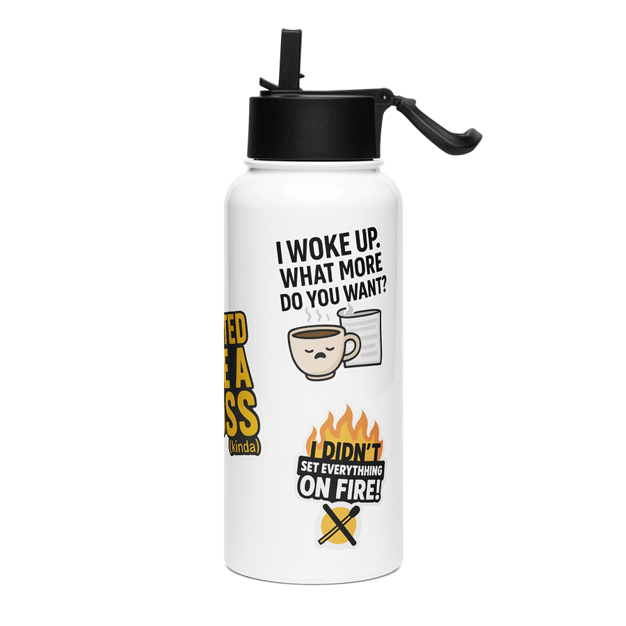 Humorous Adulting Stickers on a Water Bottle product image (3)