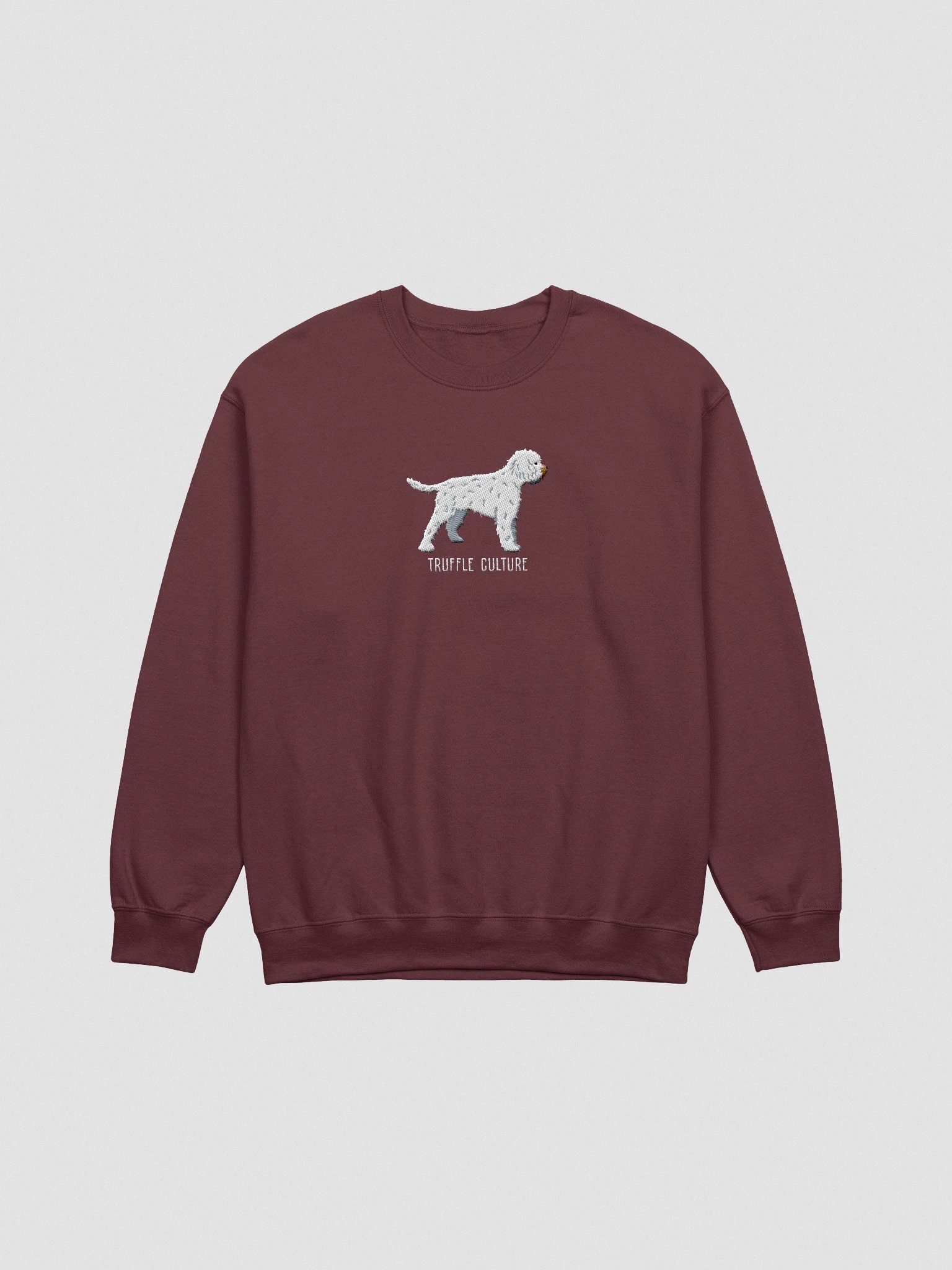 Truffle Culture Sweatshirt (Embroidered) of a Lagotto Romagnolo(White) product image (4)