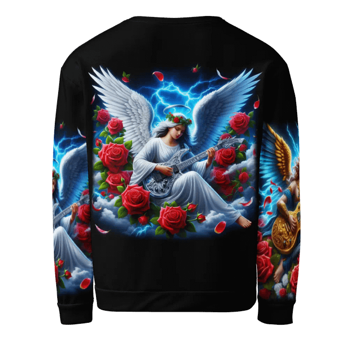 Angels making Music with a Guitar - All-Over Unisex Sweatshirt #17 product image (2)