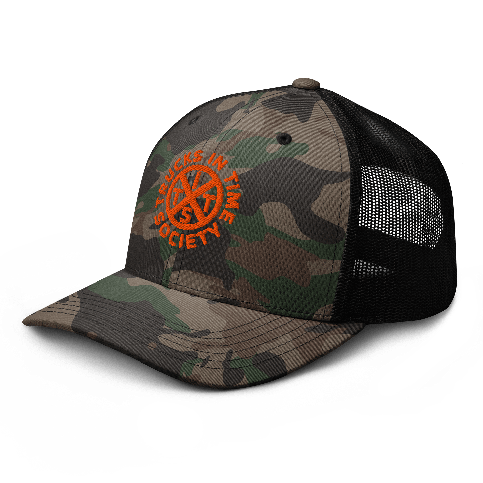CROSSROADS ORANGE Camo Trucker Hat product image (6)