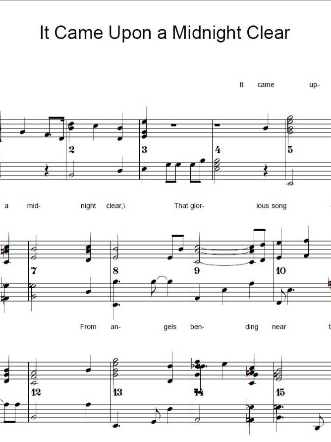 It Came Upon a Midnight Clear - Christmas - Piano sheet music product image (1)
