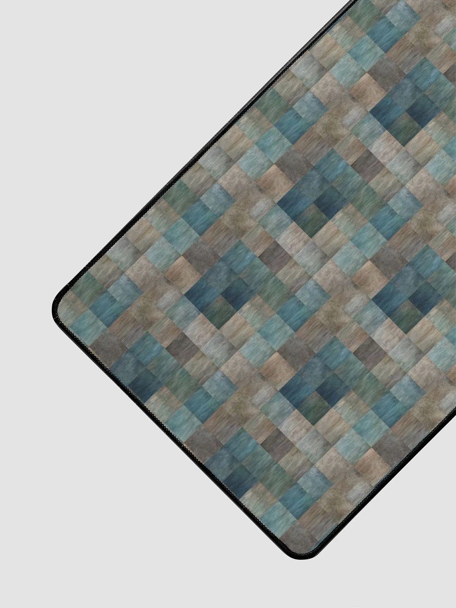 Desk Mat (31.5x15.5 inches) - Checkered Pattern in Blues, Greens, and Browns product image (3)