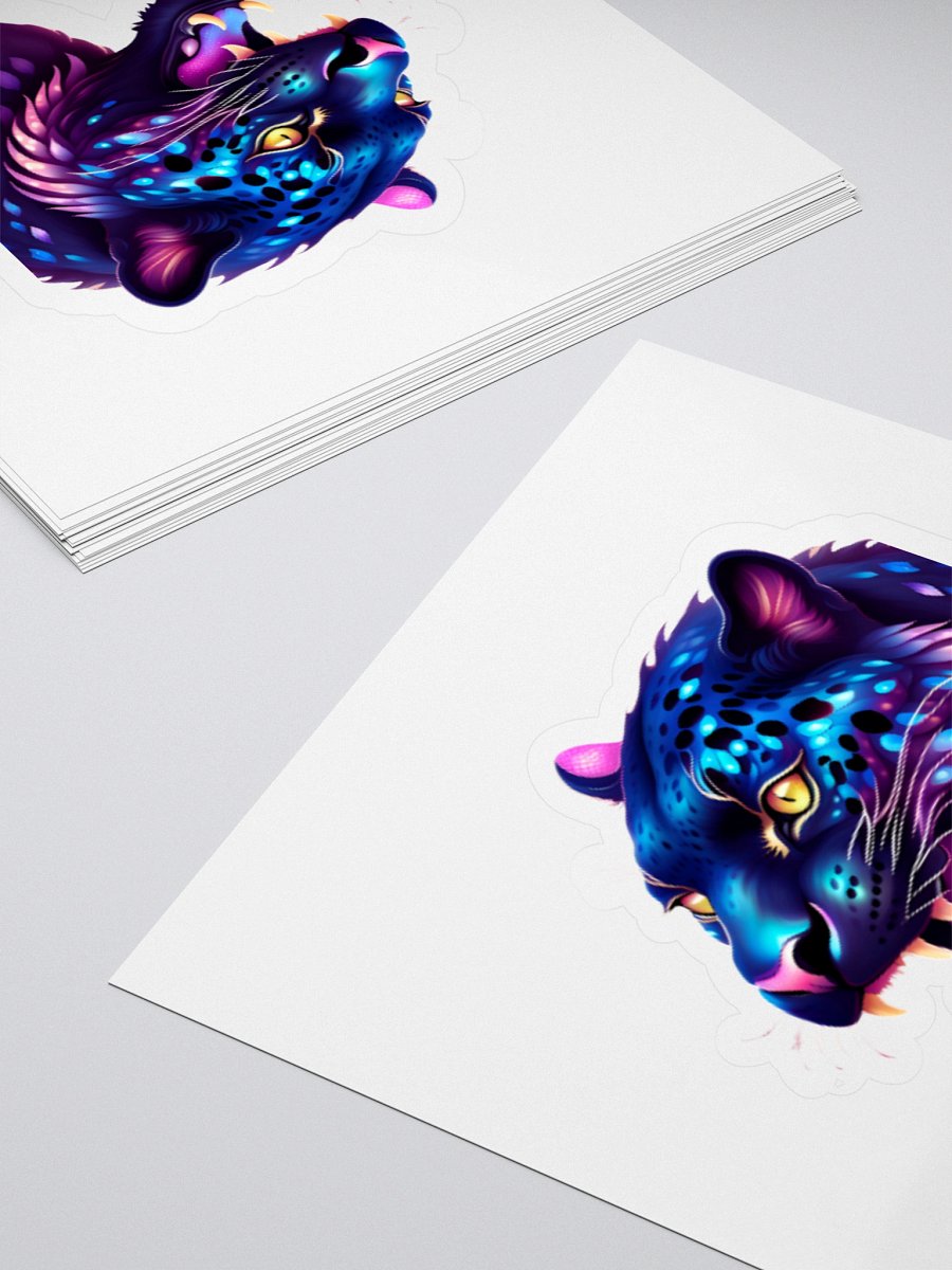 Neon Panther Kiss Cut Stickers product image (4)