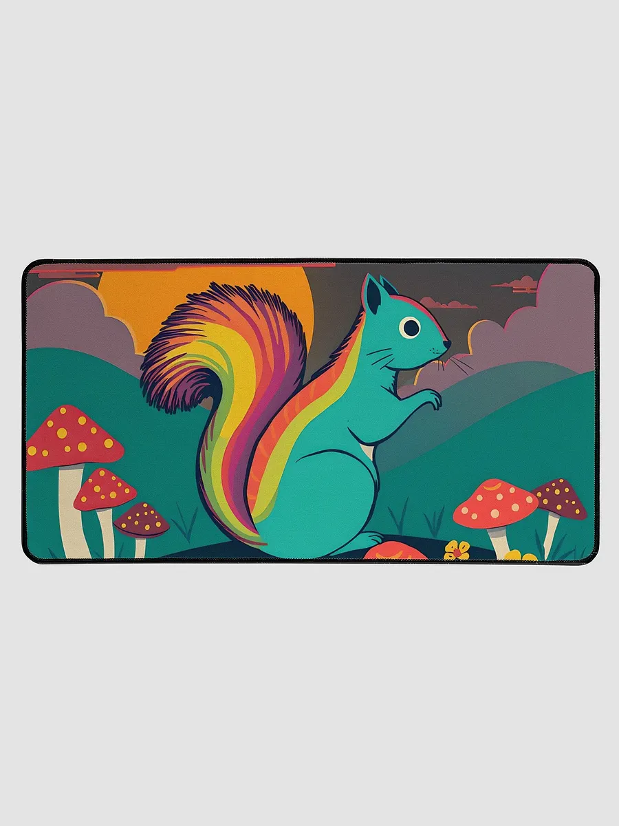 Colorful Squirrel Cosmic Neoprene Desk Mat product image (1)