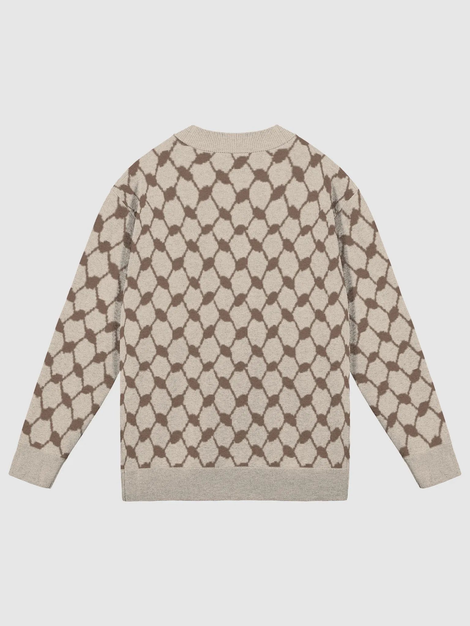 Toffee Brown Keffiyeh Woman Cardigan product image (2)
