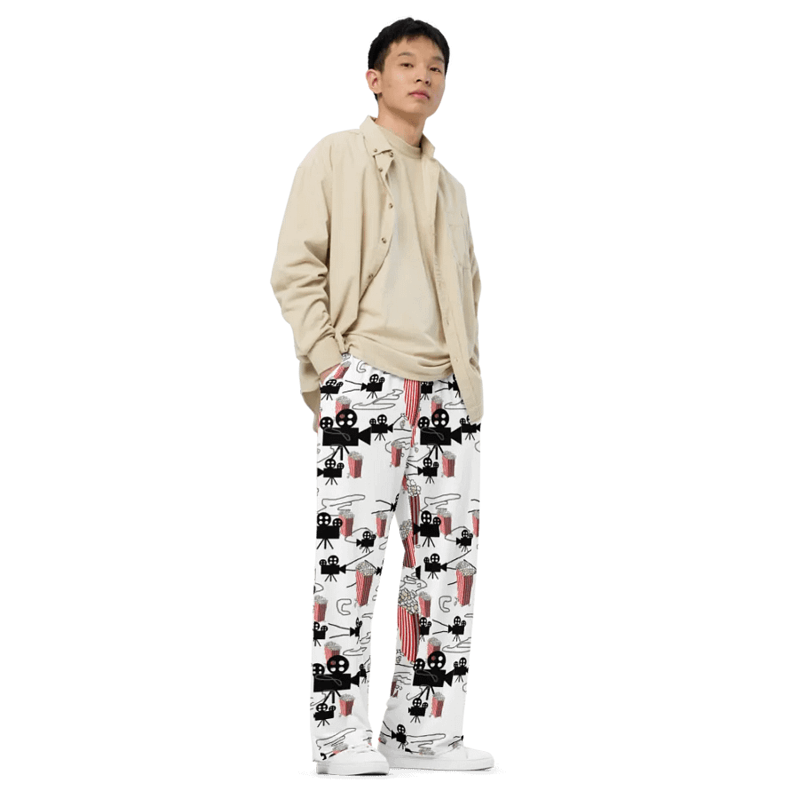 Movie Reels and Popcorn Wideleg Pants product image (4)