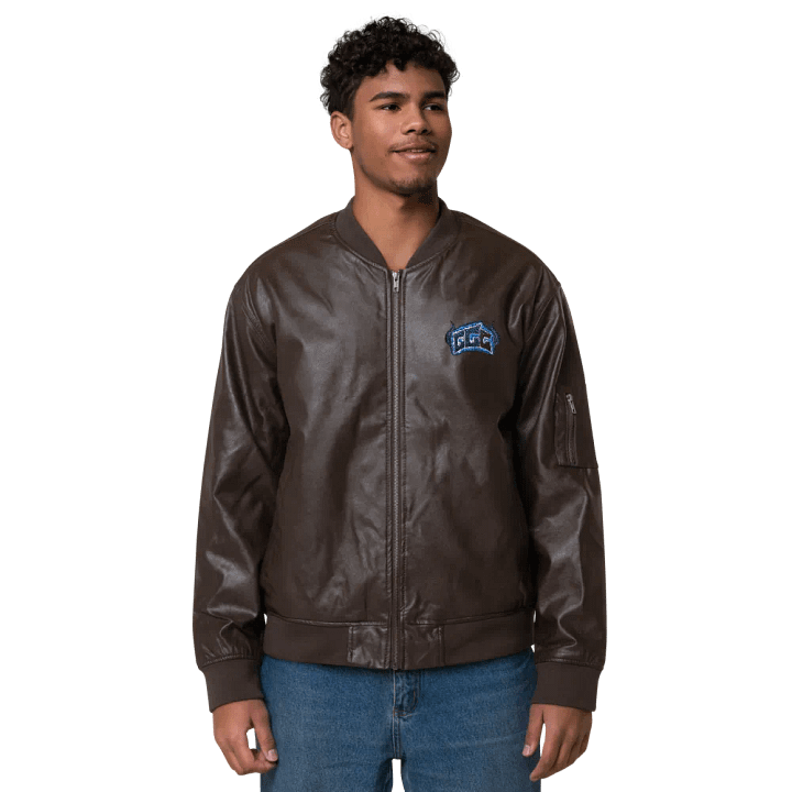 GGG Fire Logo Leather Jacket product image (2)