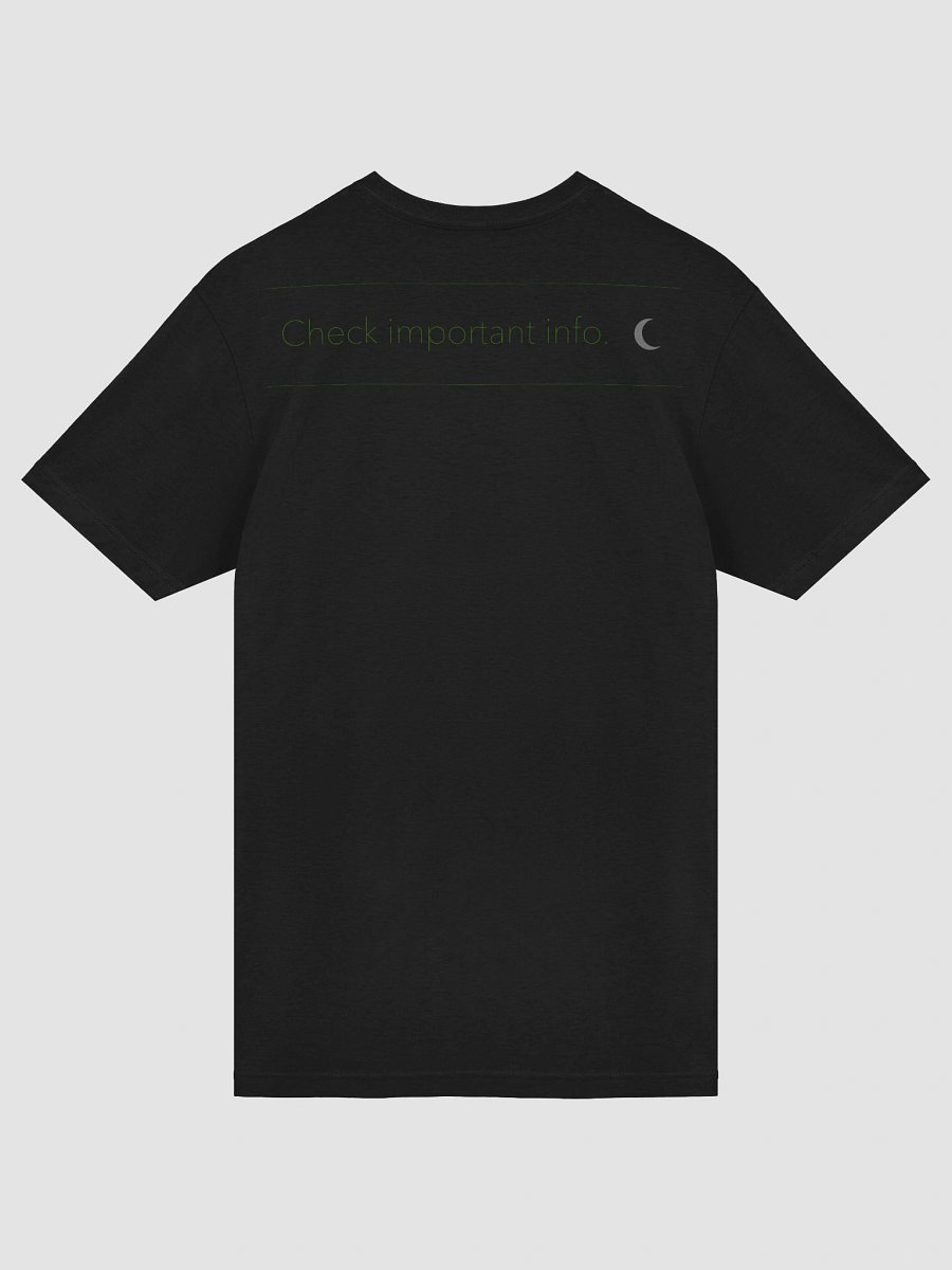 NatGPT: Check important info shirt - Black Tee product image (6)