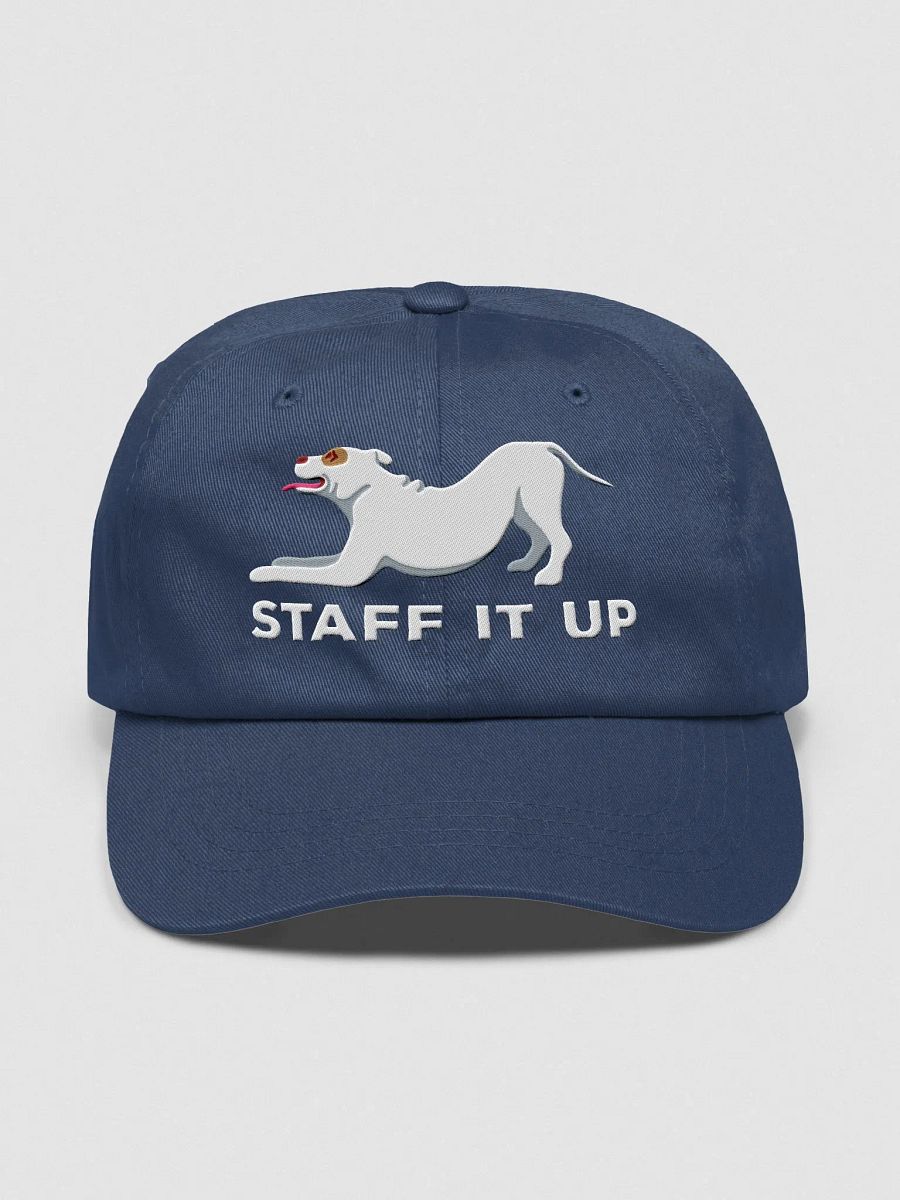 Staff It Up Classic Dad Hat(Embroidered) of a Staffordshire Terrier(White) product image (33)