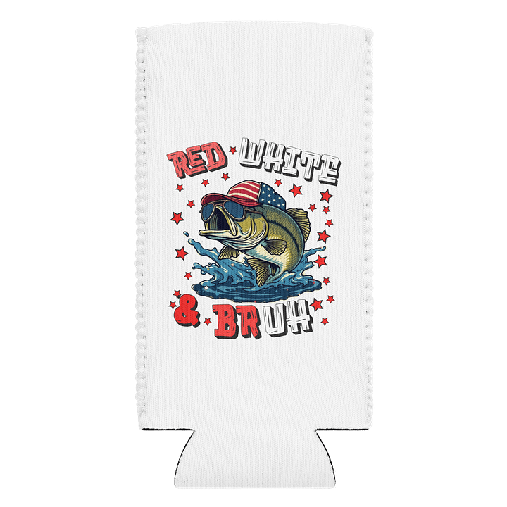 Red White And Bruh Cool Patriotic Can Cooler product image (1)