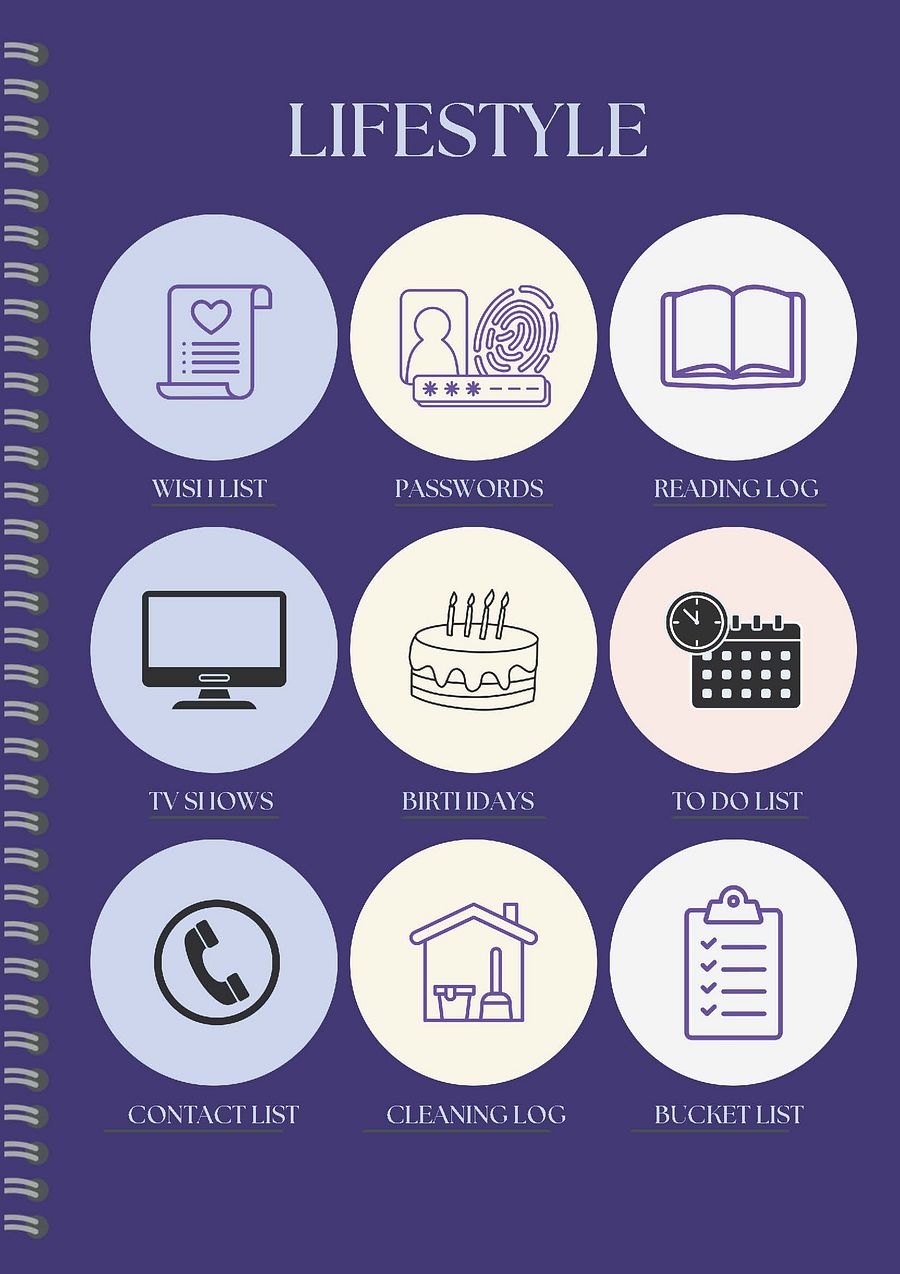 Detailed Undated Planner - Abstract Purple Marble product image (7)