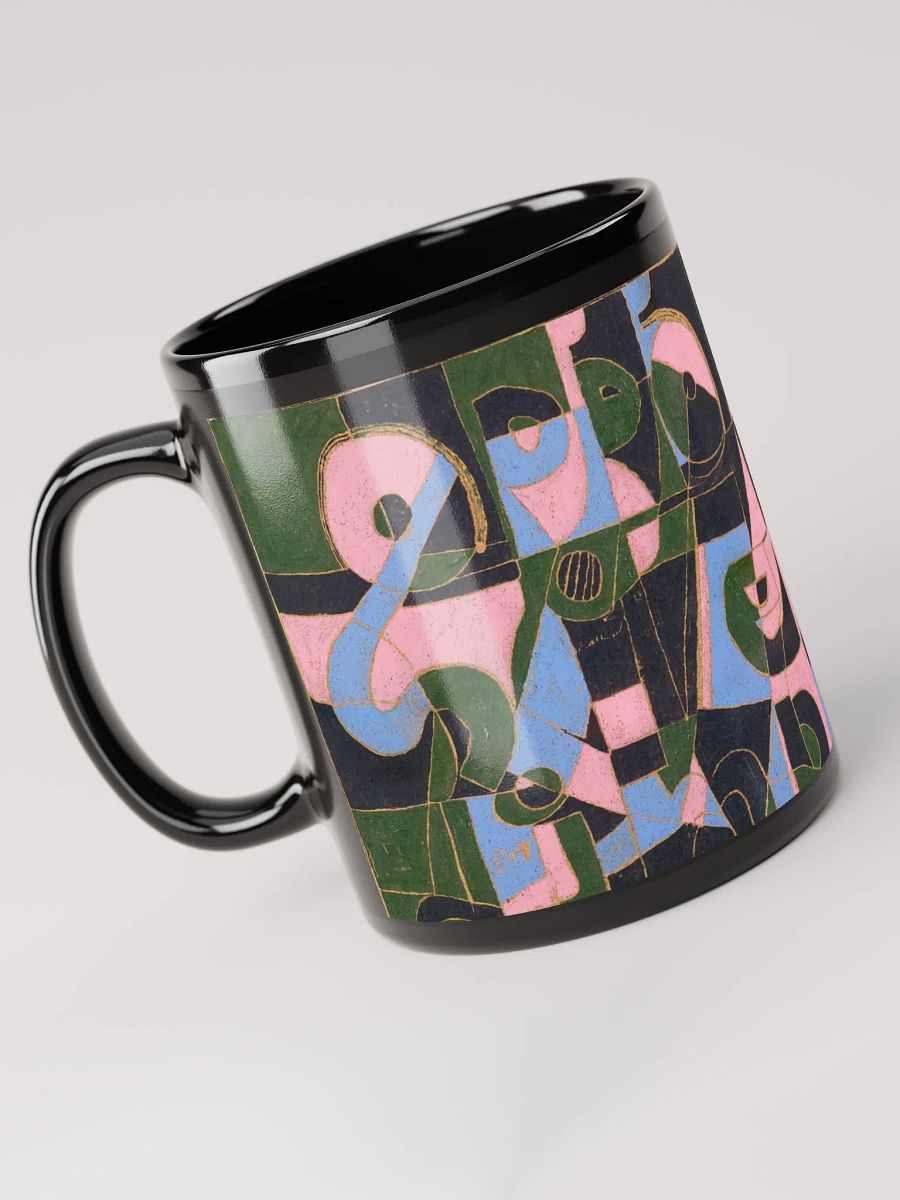 opposite dimples in the bored mind of the squid black glossy mug product image (6)