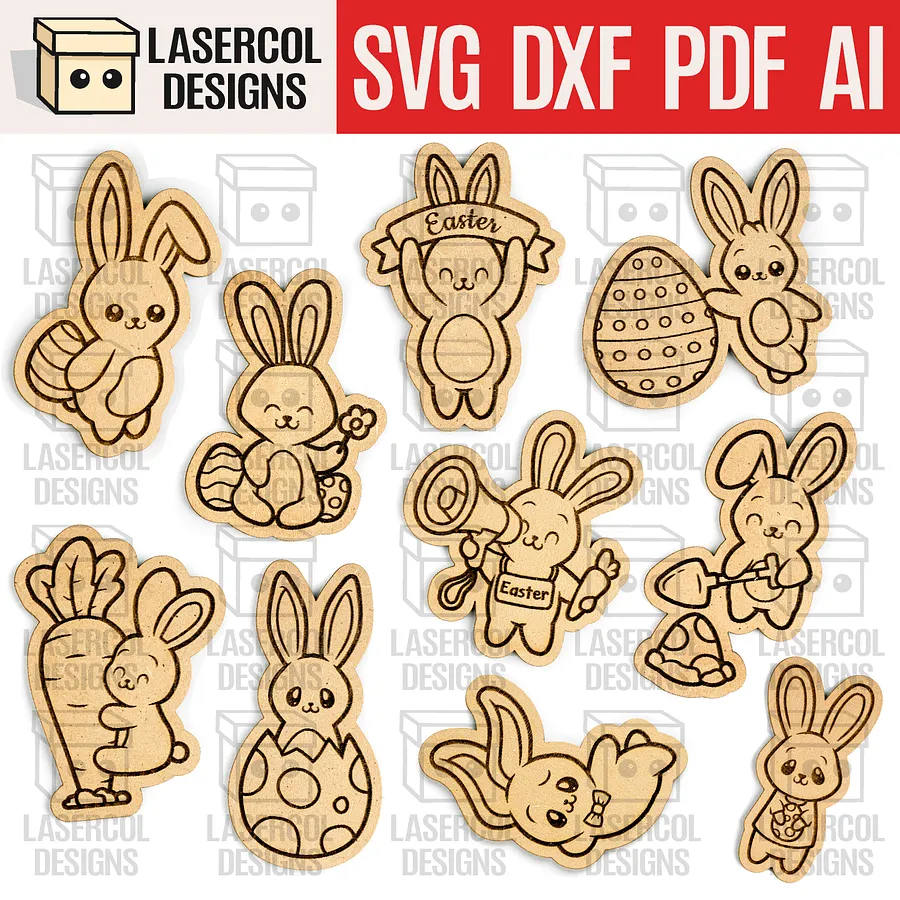Easter Cutouts/Paint Kit Bundle (Set 1-2-3-4) - Laser Cut Files product image (5)