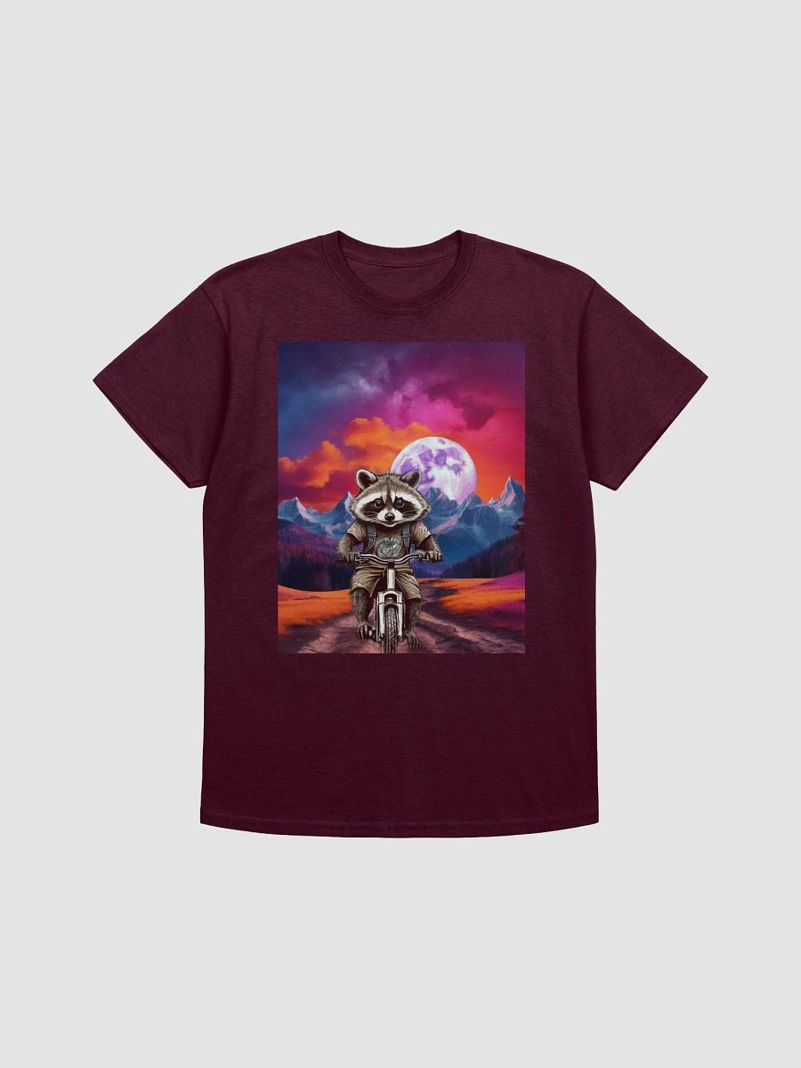 Racoon Riding a Bike on the Trail T-Shirt product image (9)