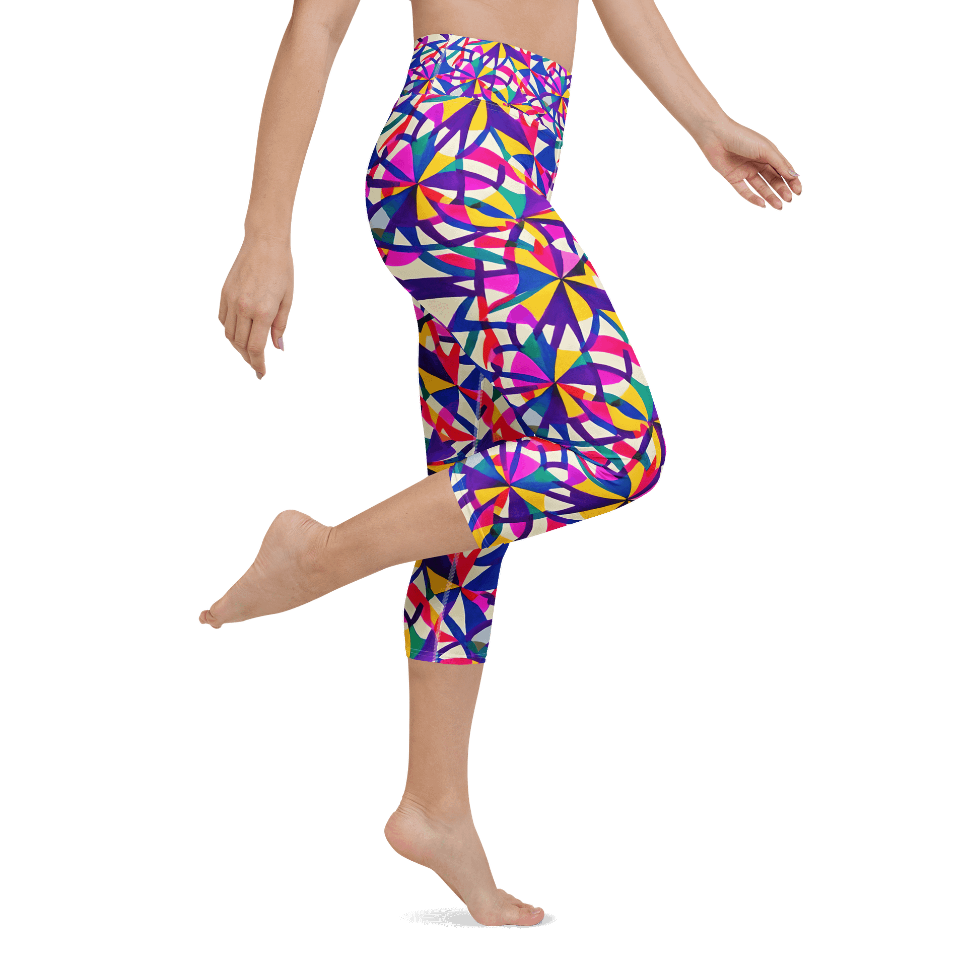 Ranbow Shapes Capri Leggings product image (1)