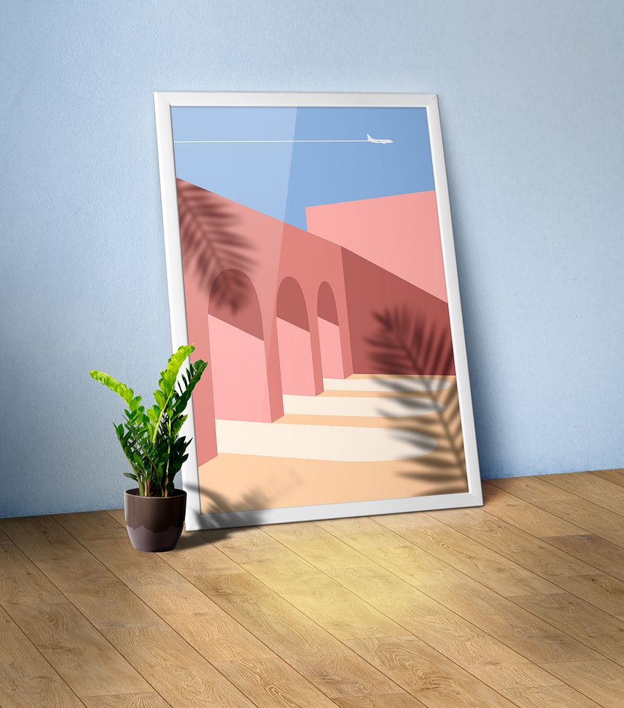 Boho travel art. Morocco poster #4 — boho travel poster product image (1)