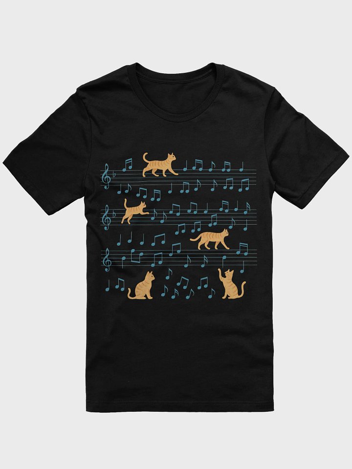 Meow-sical Notes Cat T-Shirt product image (1)