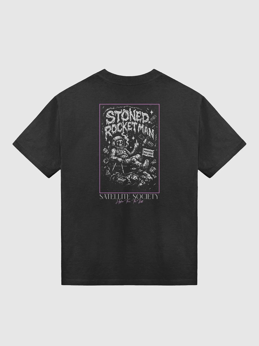 Stoned Rocketman Oversized Faded Tee (Black) product image (2)