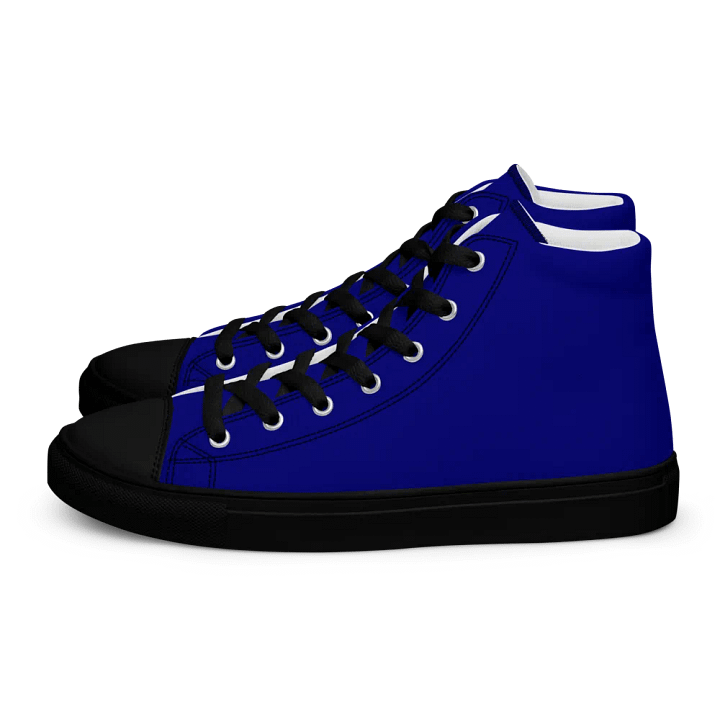 Women's Navy Blue High Top Canvas Shoes product image (2)