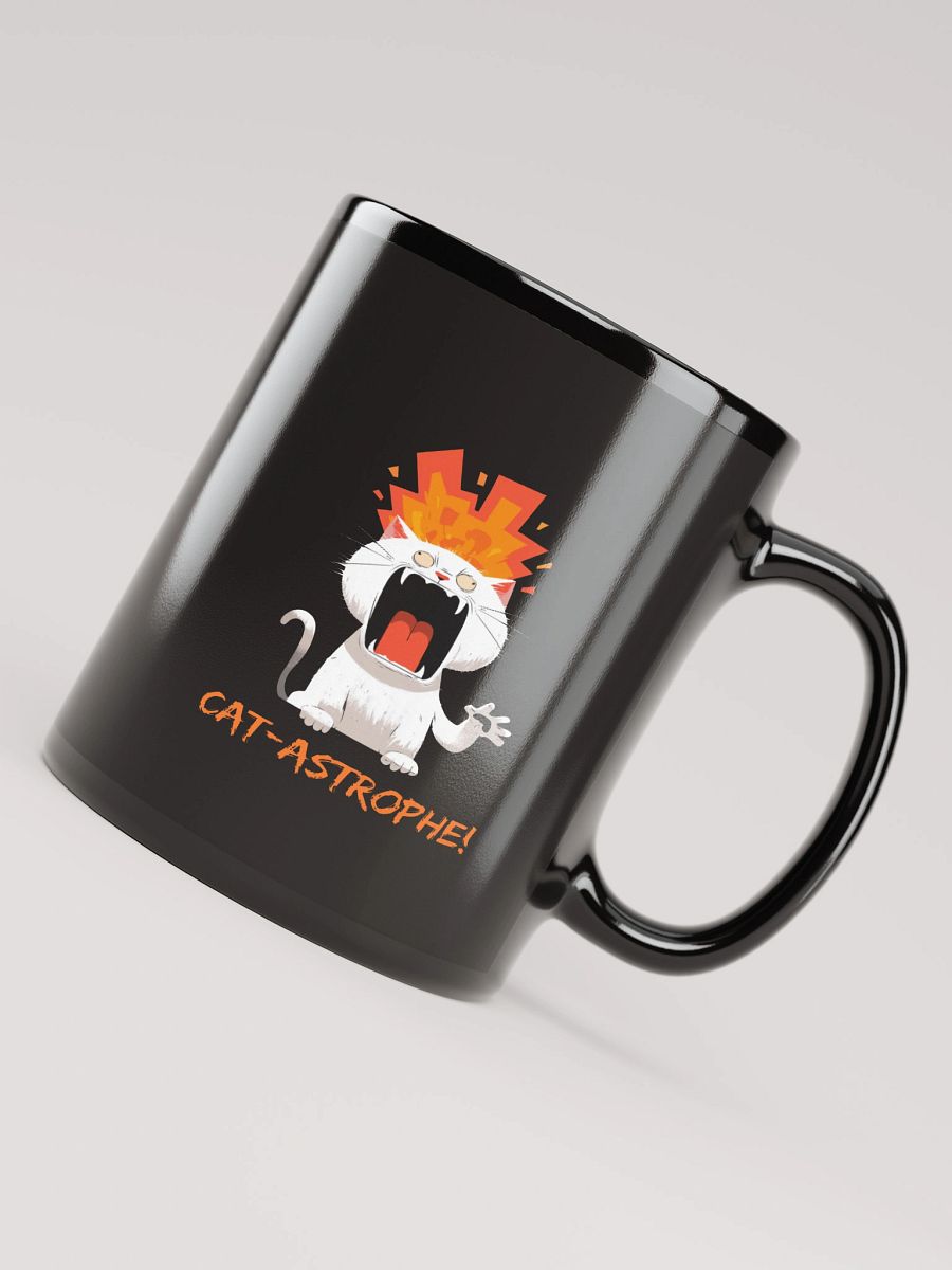 Cat-Astrophe Black Glossy Mug product image (8)