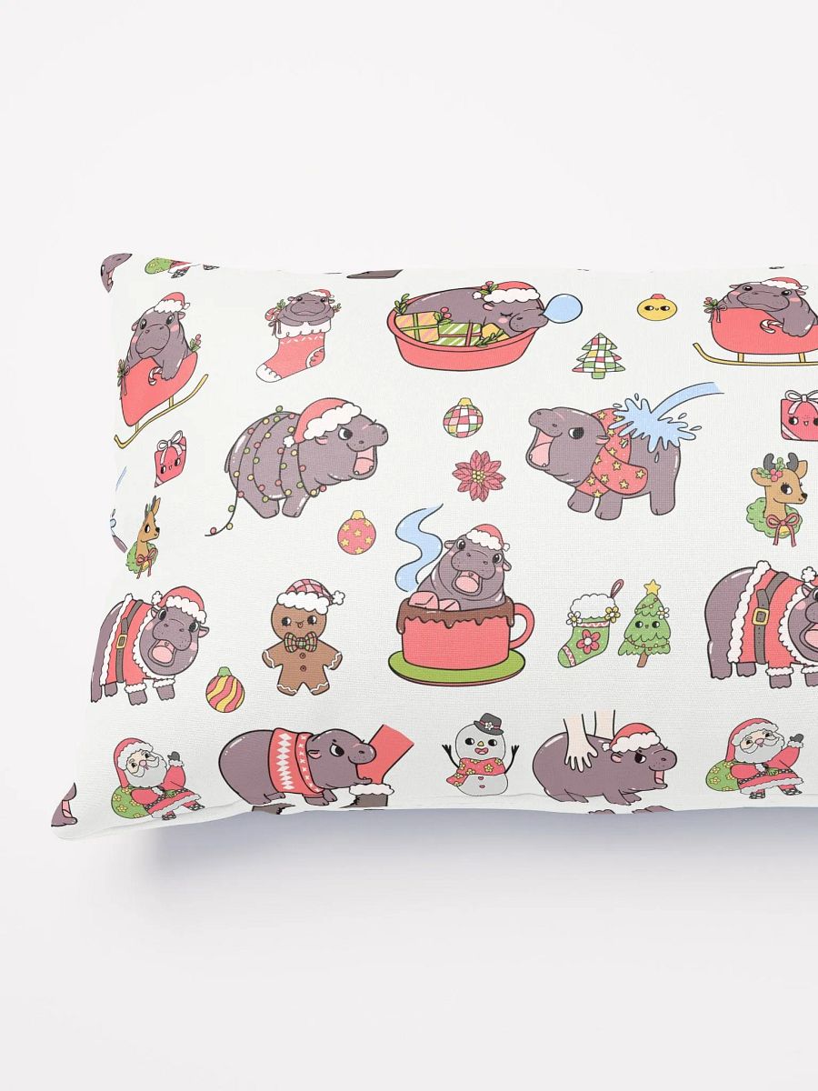 MOODENG'S WHITE CHRISTMAS PILLOW! product image (4)
