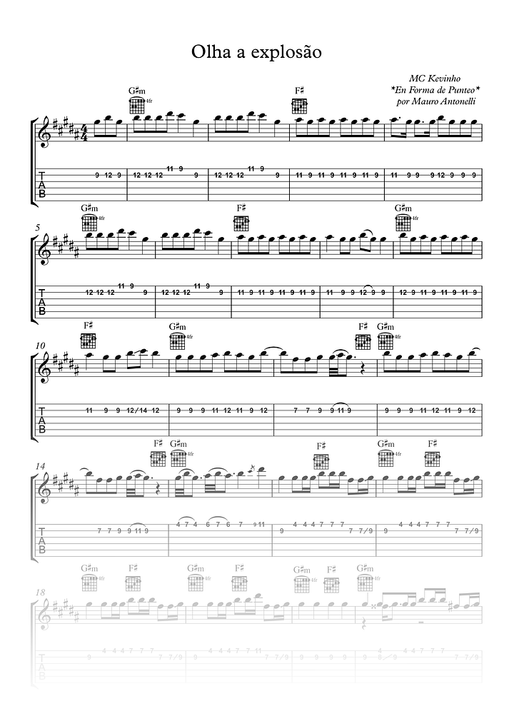 Olha a explosao - Partitura + Tab + Acordes + Pista product image (1)