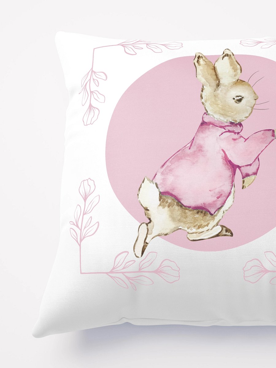 Rabbit in Pink Jacket All-Over Print Pillow product image (3)
