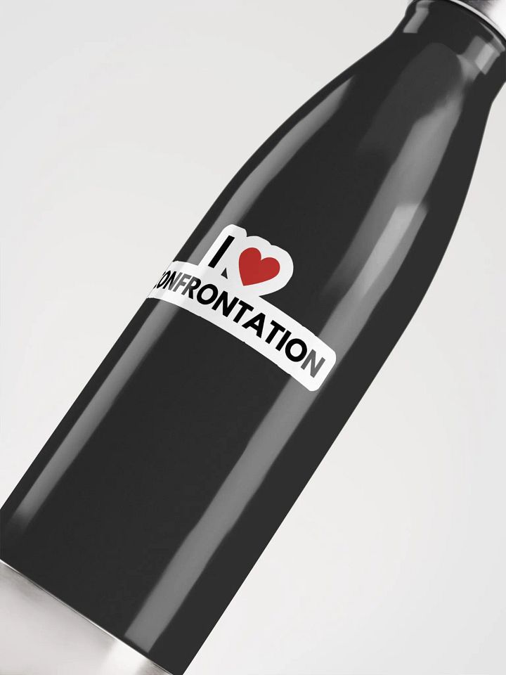I <3 Confrontation (bubble design) stainless steel water bottle product image (1)