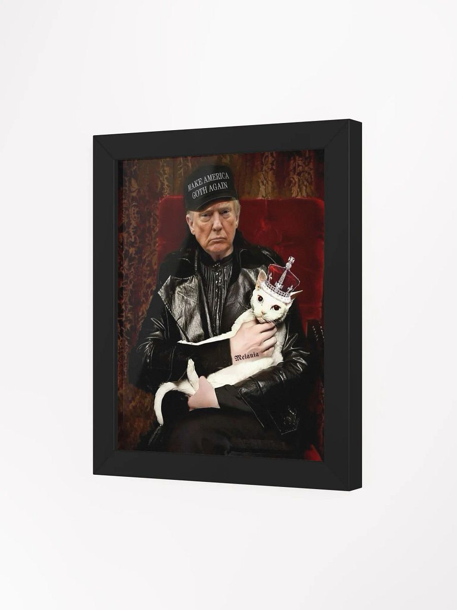 Political Humor Goth Trump - Royal Cat Print Framed product image (6)