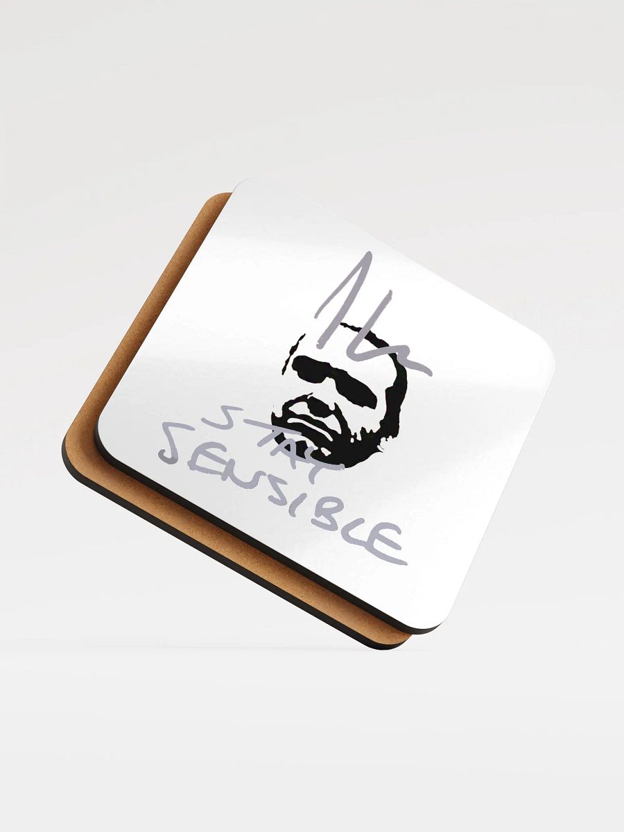 Jon Hare Stay Sensible Glossed Cork Coaster product image (5)