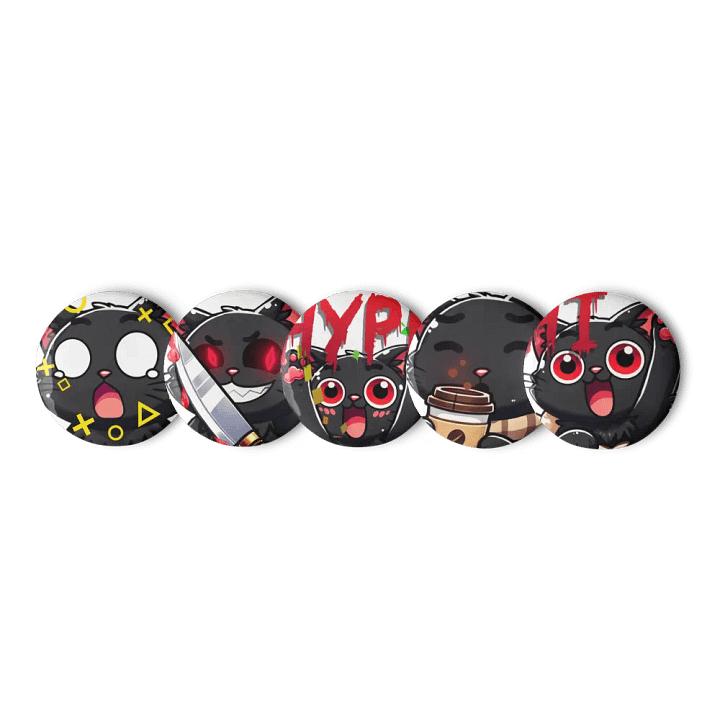 Surprised Kitty Pin Button Set product image (3)