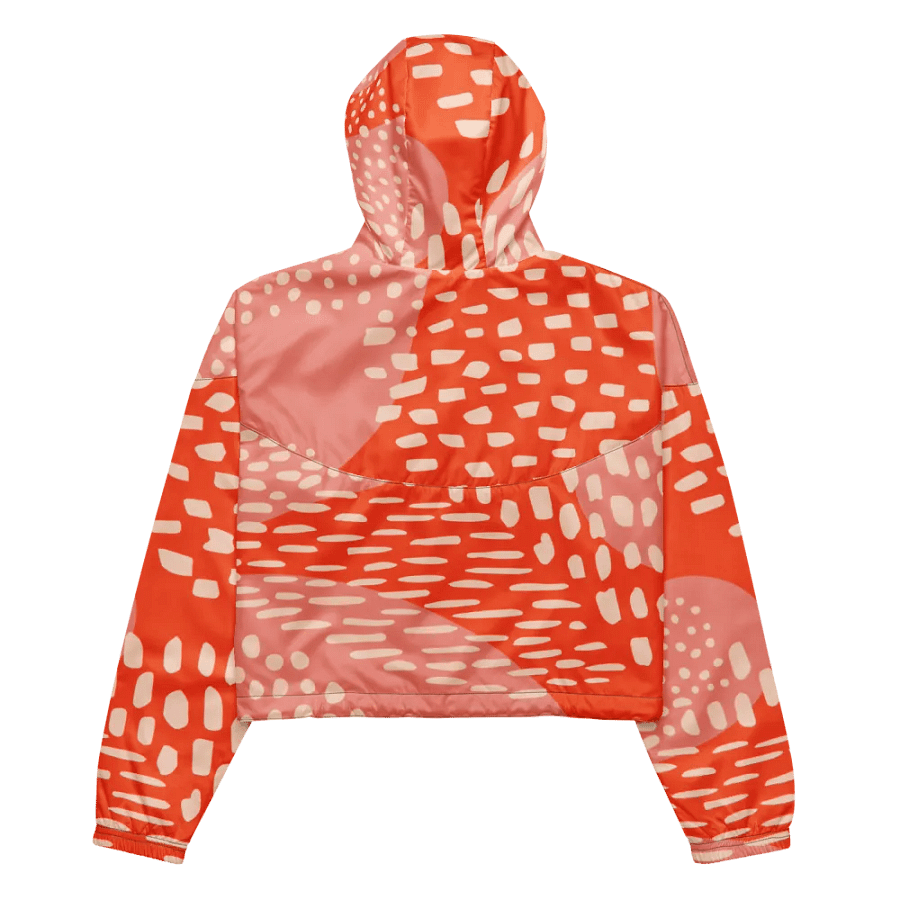 TeeVibe Orange & Pink Cropped Windbreaker product image (5)