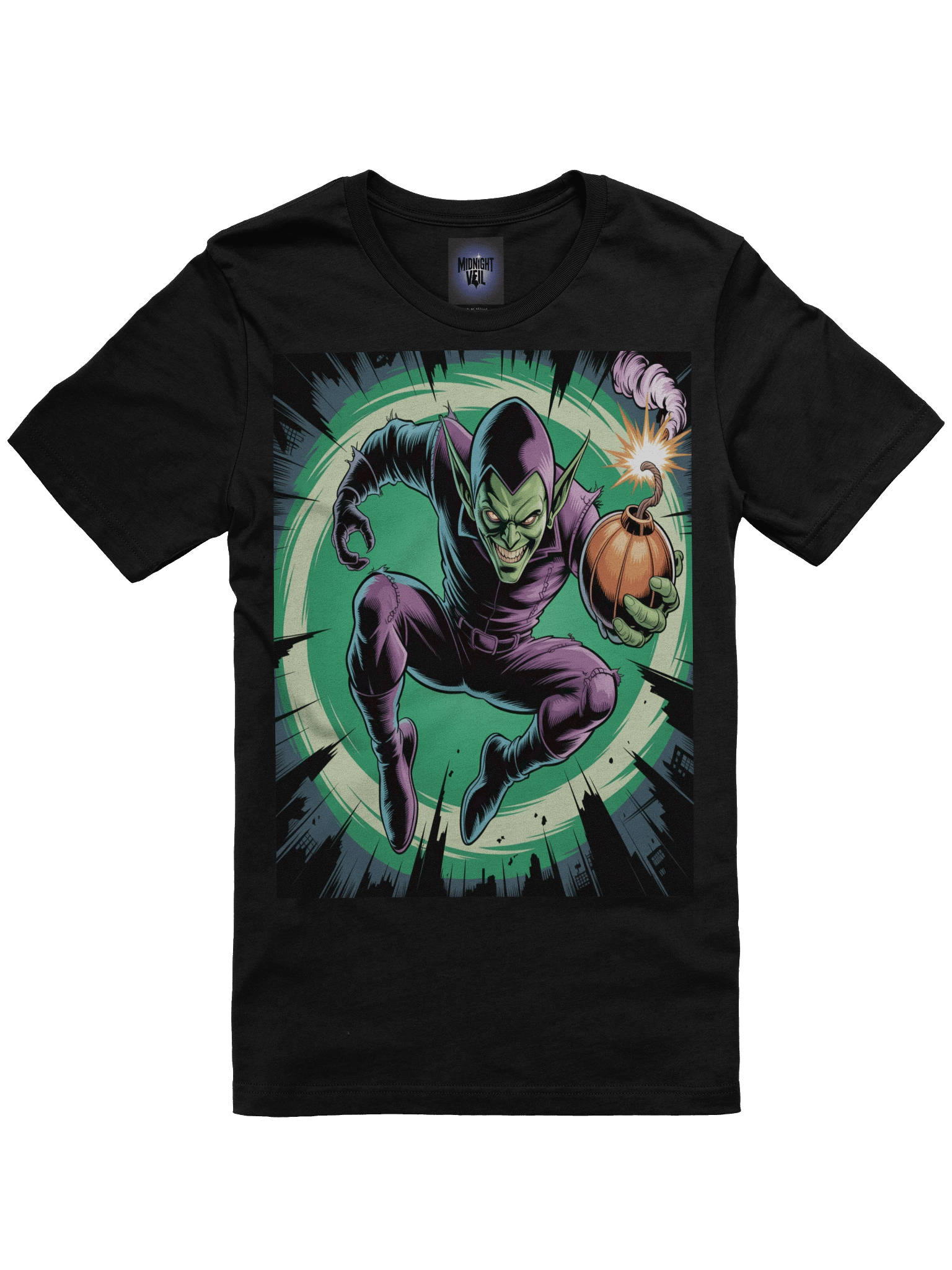Green Goblin Glider Fury Supersoft T-Shirt – Pumpkin Bomb Blitz product image (3)