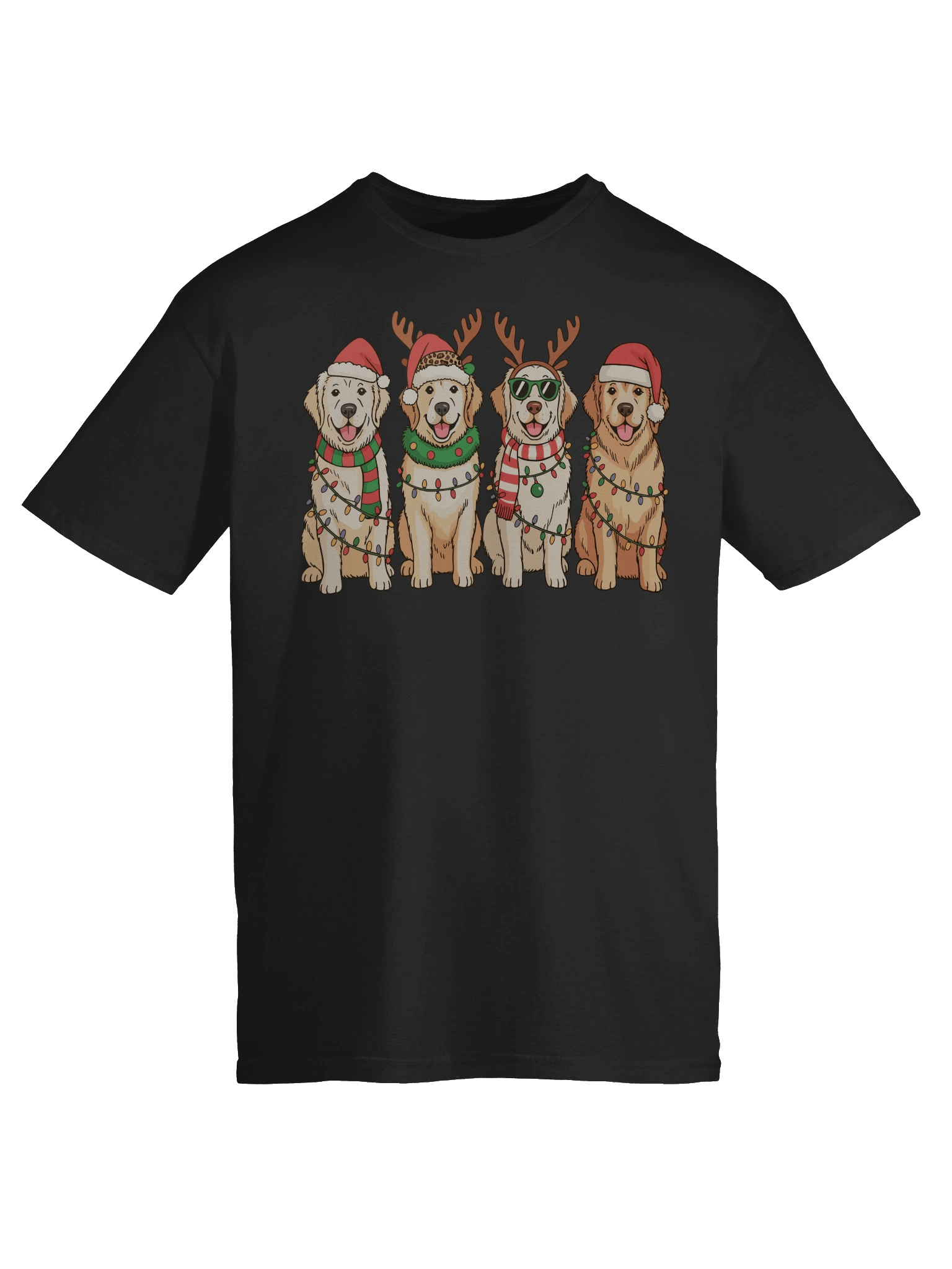 Golden Retriever Christmas Tee | Gift for Golden Retriever Mom & Dad product image (9)