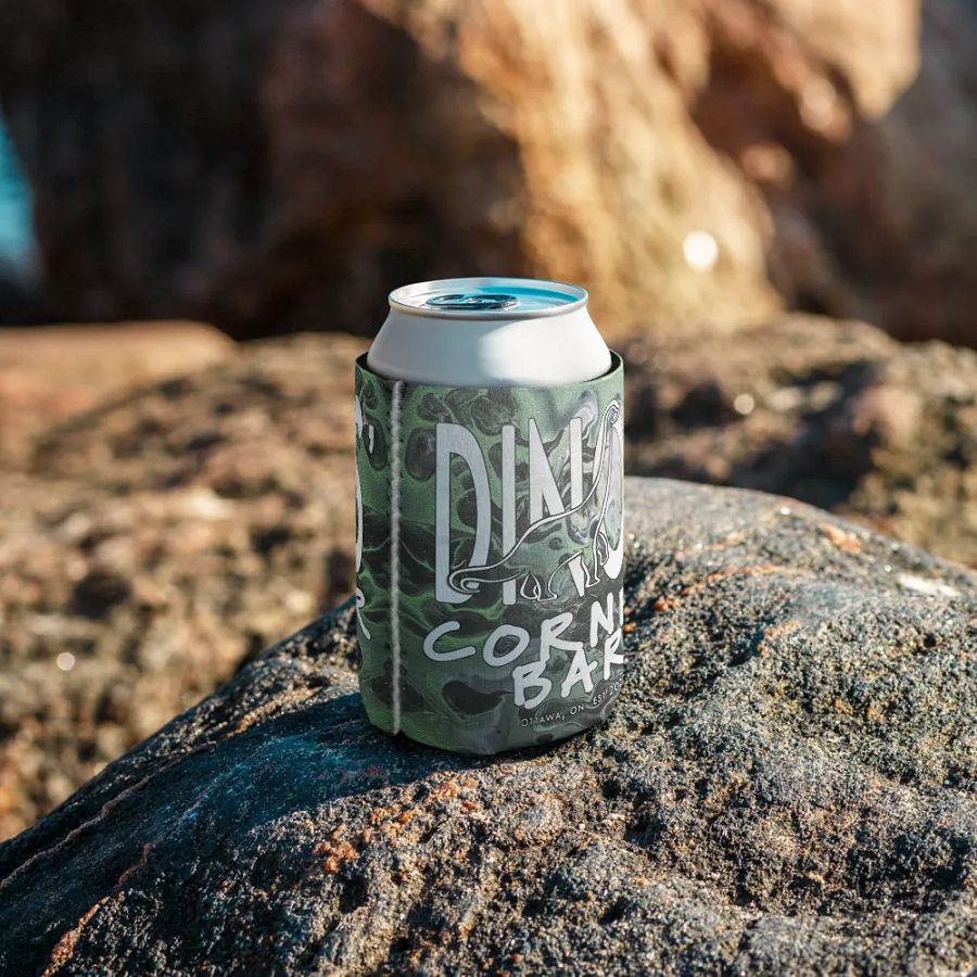 Dinos' Corner Bar Metallic Green Fluid Acrylic Coozie product image (8)