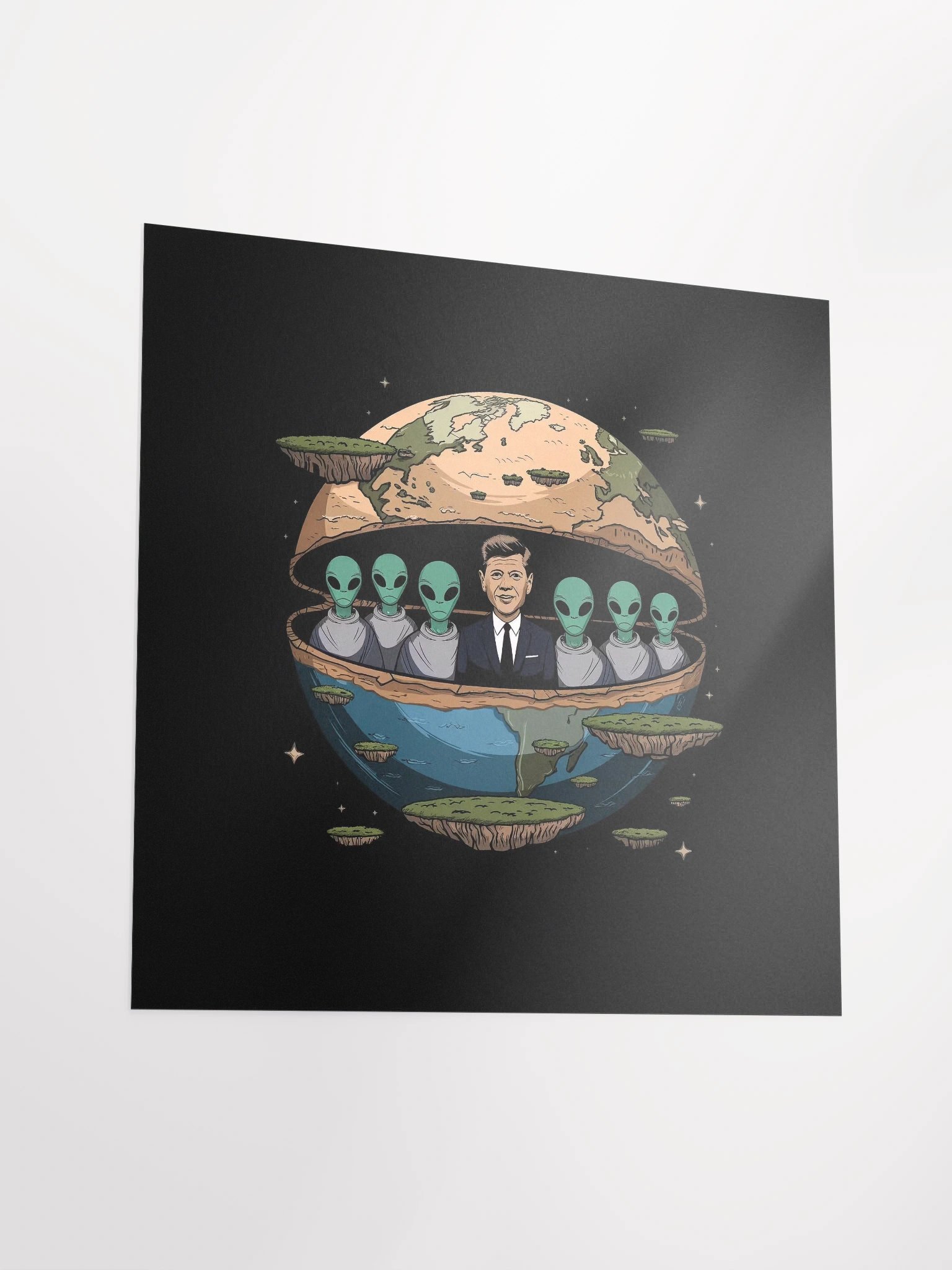 JFK Chilling with the Aliens Poster 18x18 — TE.POST-01 product image (3)