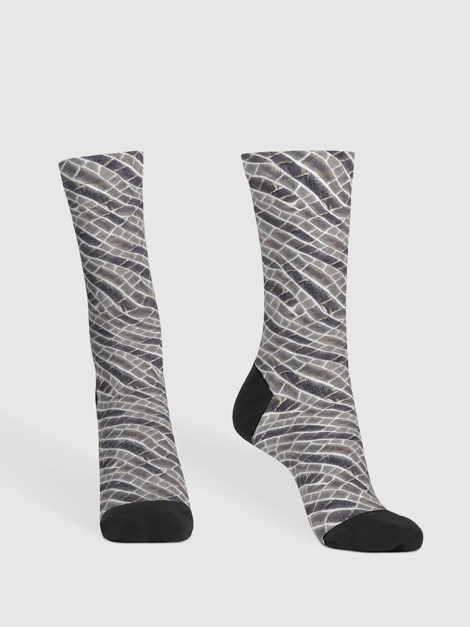 Grey Snake Skin Socks product image (2)