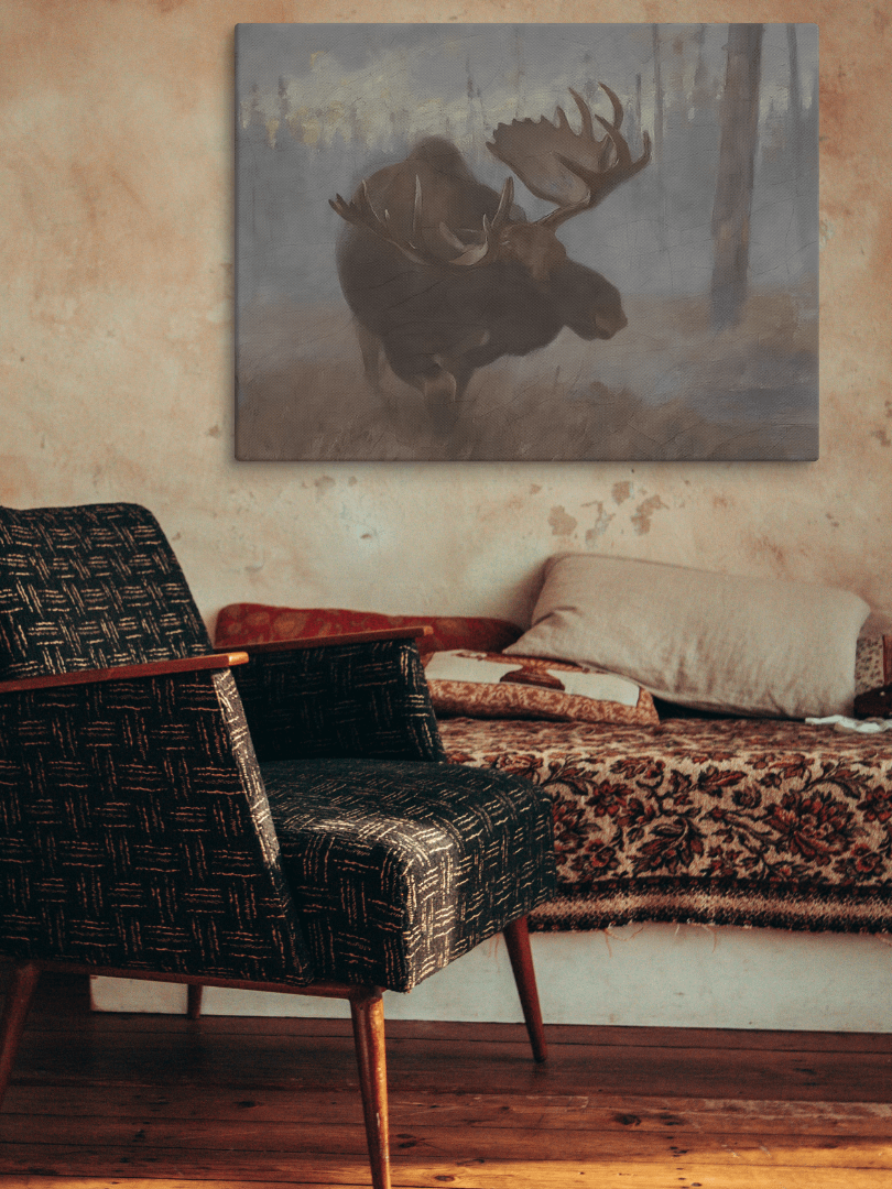 Bull Moose Canvas Wall Art Print product image (2)