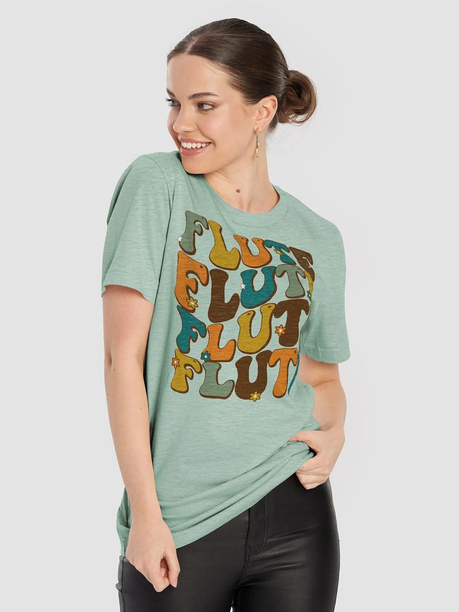 Groovy Wavy Flute Typography T-Shirt - Retro Colors - Unisex product image (8)